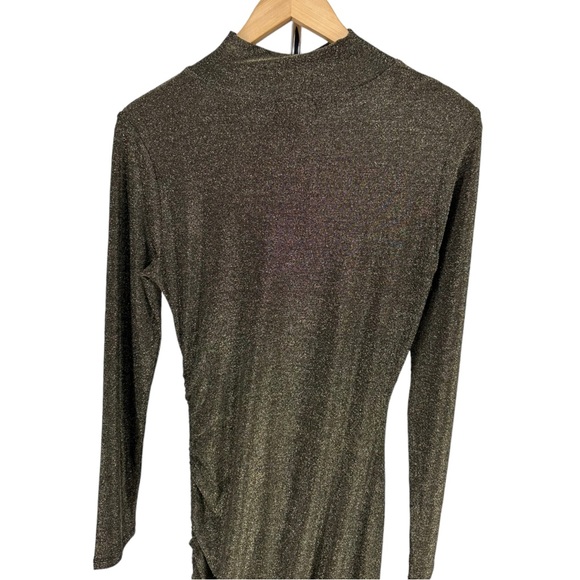 N:PHILANTHROPY Demetra Metallic Minidress Brown Gold Bodycon Stretch size Large - Picture 9 of 16